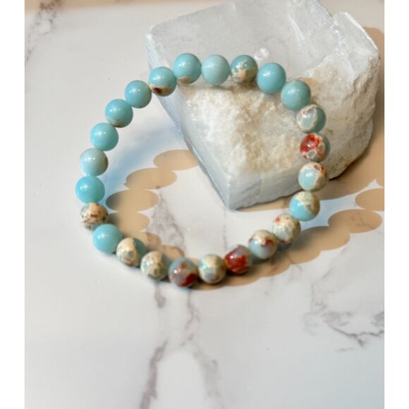Chalcedony Stretch Bracelet - Picture 1 of 4